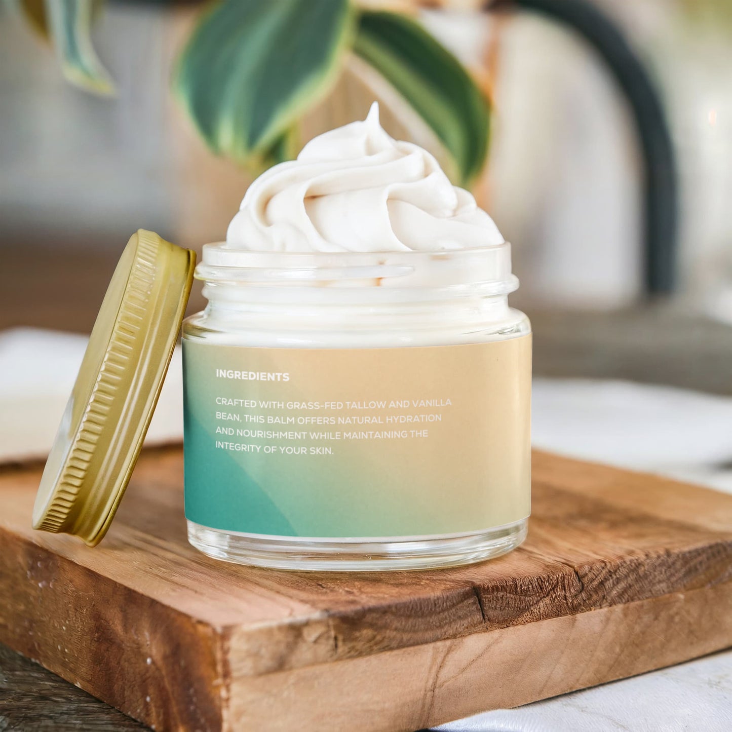 100% Grass-Fed Whipped Tallow Balm with Vanilla Bean