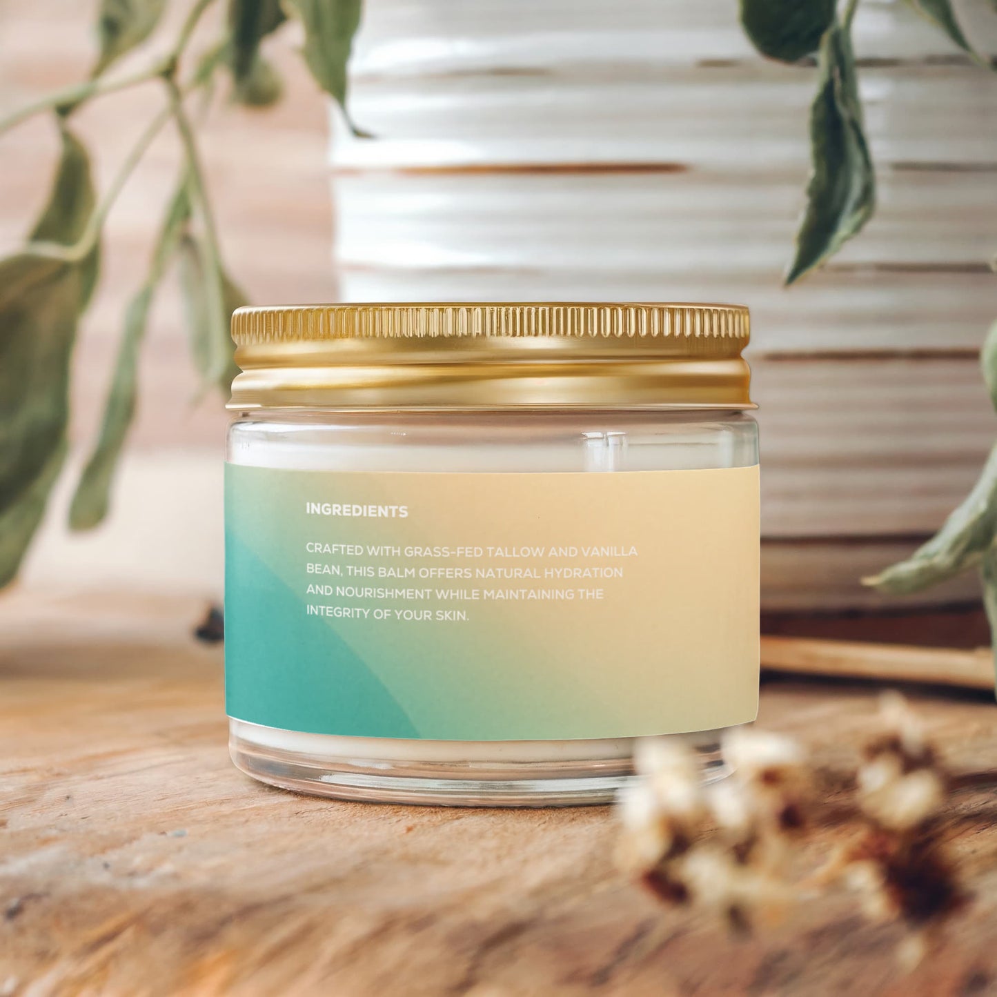100% Grass-Fed Whipped Tallow Balm with Vanilla Bean